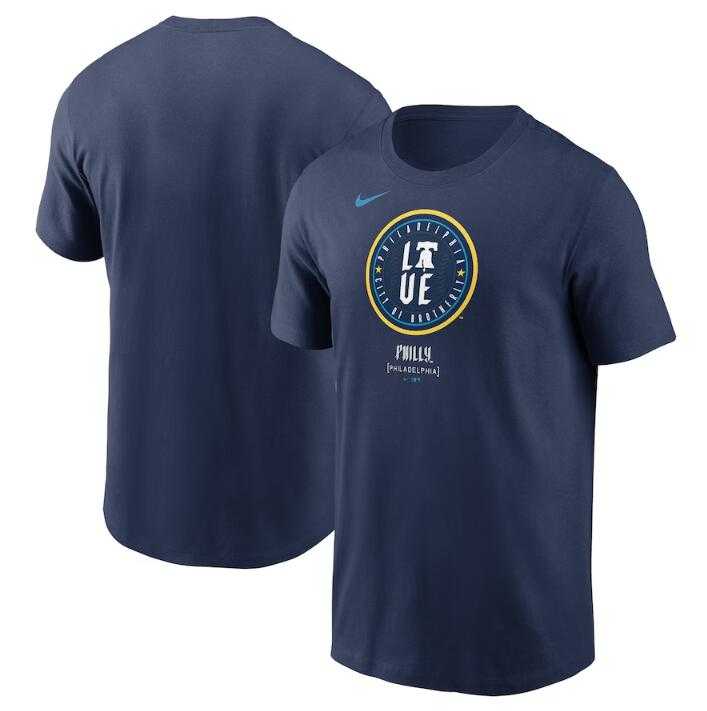 Men's Philadelphia Phillies Navy 2024 City Connect Large Logo T-Shirt,We sell and wholesale Men's Philadelphia Phillies Navy 2024 City Connect Large Logo T-Shirt on line form chian!